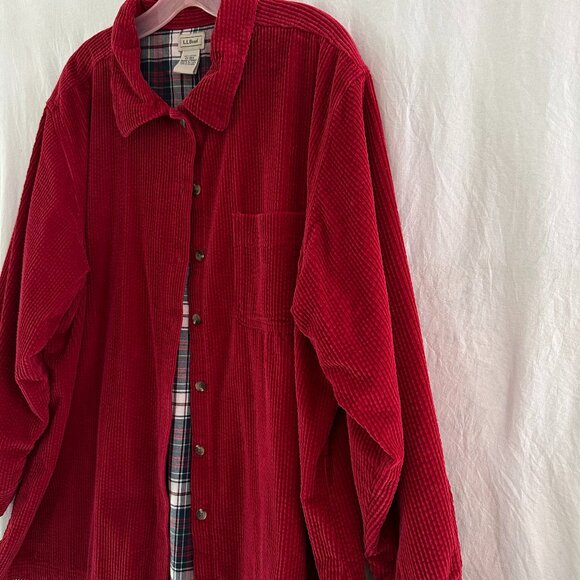 L.L.Bean Deep Red Corduroy Jacket - Picture 2 of 10